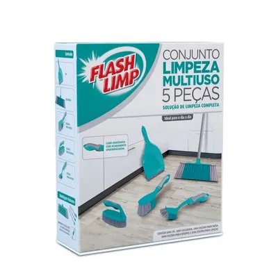 CJ P/ LIMPEZA MULTIUSO 5 PÇ FLASH LIMP