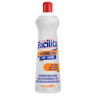 ÁLCOOL GEL 70º FACILITA 500G