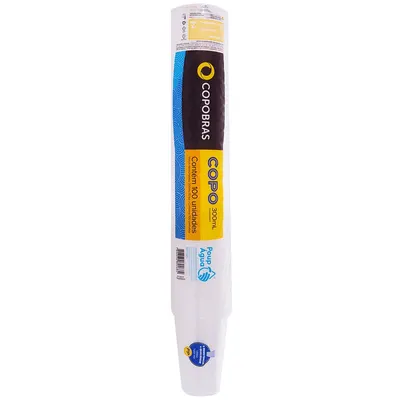 COPO COPOBRAS 300ML COM 100 PP TRA
