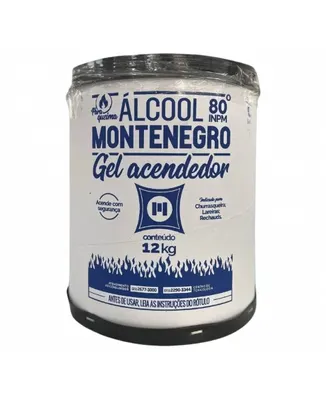 ÁLCOOL GEL 80º MONTENEGRO 12 KG