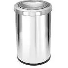 LIXEIRA JSN AÇO INOX 70 X 24 MEIA ESFERA 30L