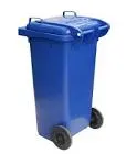 LIXEIRA JSN C RODAS 120L AZUL