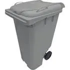LIXEIRA JSN C/ RODAS 240L CINZA