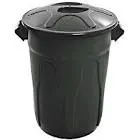 LIXEIRA PLÁSTICA REDONDA 100L C/ T PR - JSN