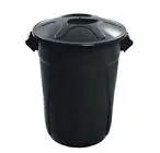 LIXEIRA PLÁSTICA REDONDA 60L COM T PR - JSN