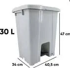 LIXEIRA QUAD JSN C PEDAL 30L BR