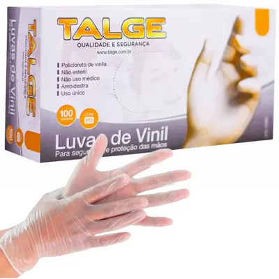 LUVA VINIL SEM PO GRAMAS COM 100