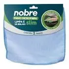 PANO MICROFIBRA 30 X 30 C/ 2 AZUL SLIM - NOBRE