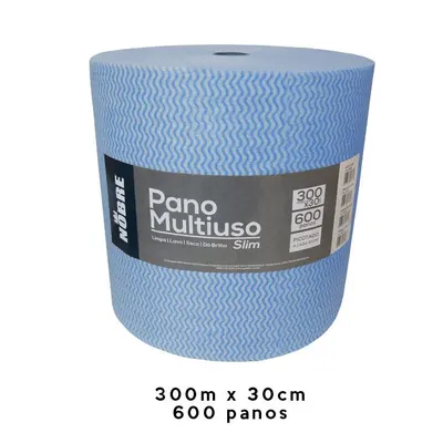 PANO MULTIUSO SLIM 28 CM X300M PICOTADA NOBRE AZUL