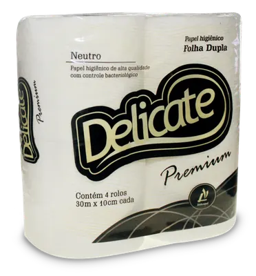 PAPEL HIGIÊNICO DELICATE PREMIUM FD 30M COM 4