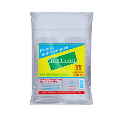 POTE 380ML REDONDO COM TAMPA COM 24 UNIDADES