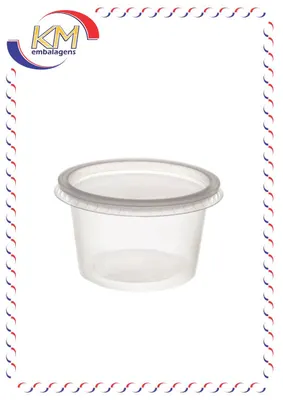 POTE REDONDO 250ML COM TAMPA COM 24 UNIDADES