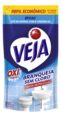 VEJA BANHEIRO ANTIBAC OXI ATIVO S/ CLORO 400ML SACHE