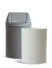 CESTO 30X24 COM T 14L CINZA - BRALIMPIA